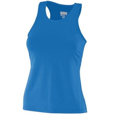 Augusta 1202A Ladies Poly & Spandex Solid Racerback Tank - Royal Blue; Extra Large